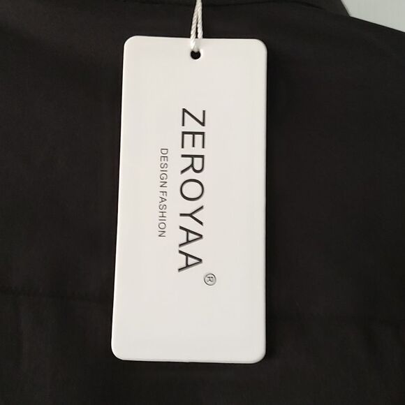 Men's Hipster Slim Fit Long Sleeve Banded Collar Shirt with Pocket Sz M - Picture 4 of 5